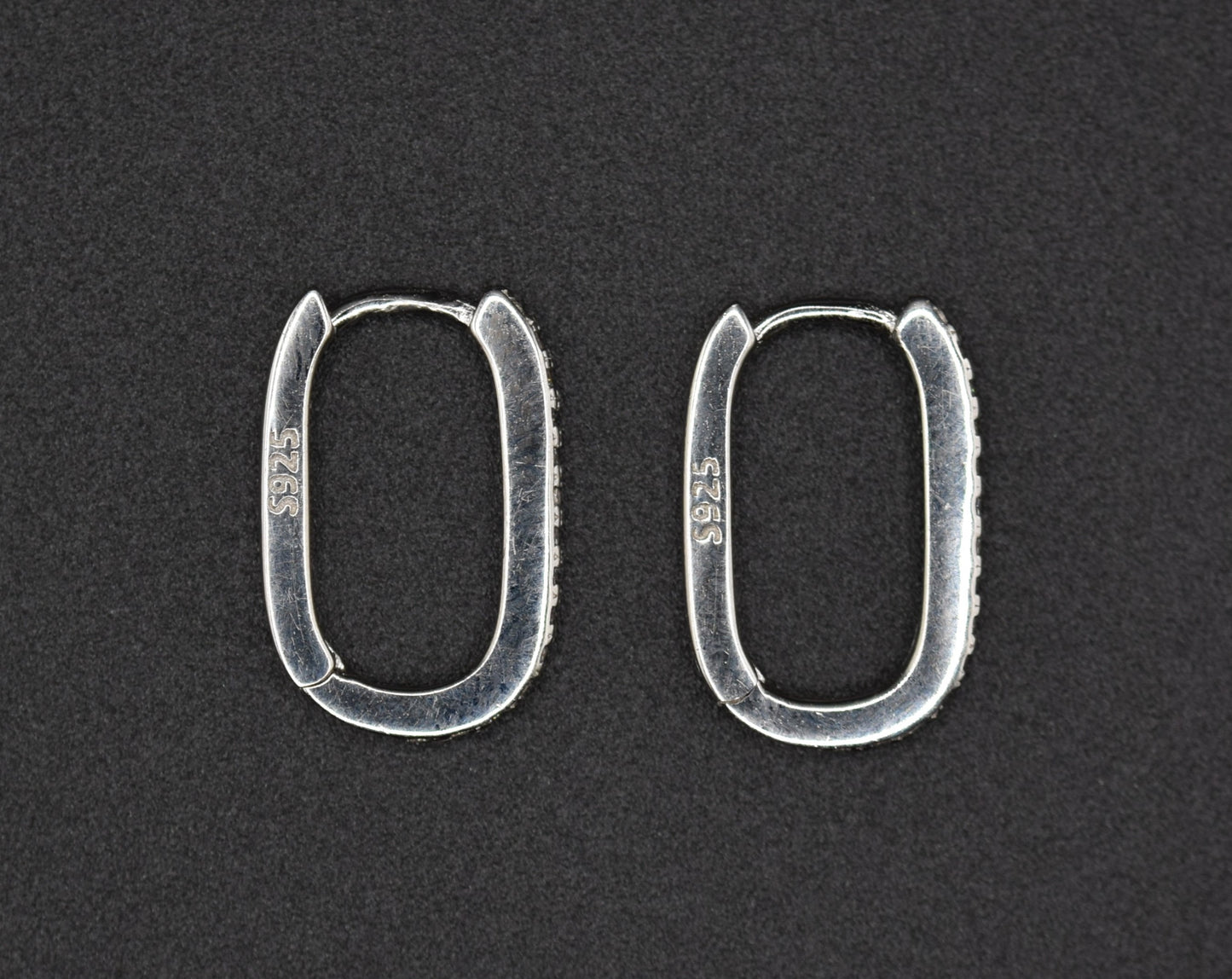 Orecchini Argento 925, Orecchini Cerchio, Orecchini Brillanti Con Pavè Di Strass, Regalo Indimenticabile, Gioiello Prezioso.