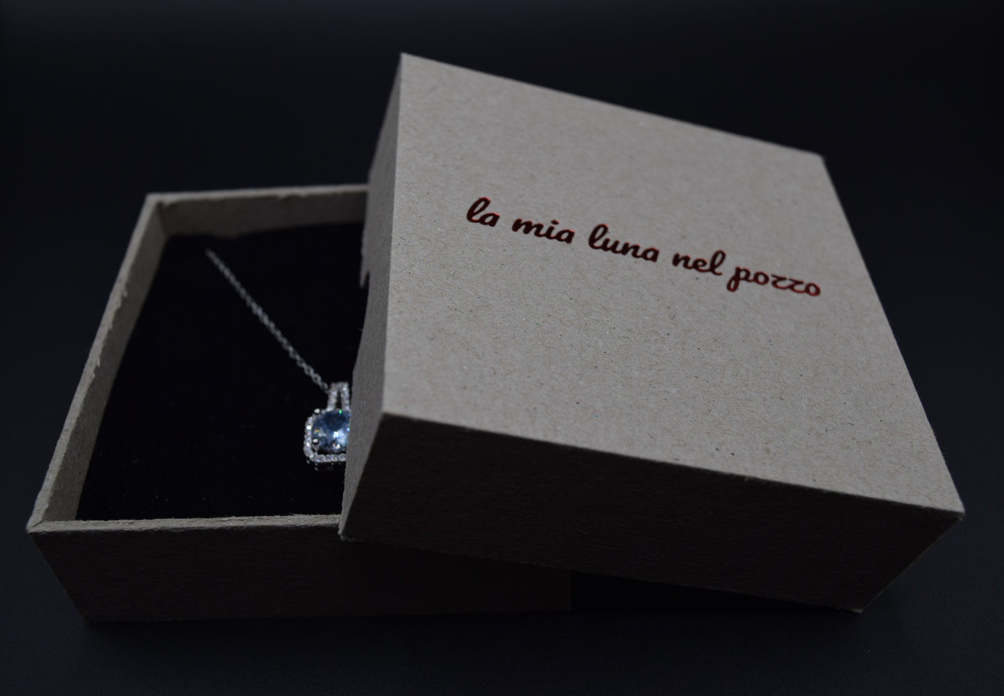 Collana Argento, Collana Punto Luce, Collana Con Strass Brillanti E Maxi Zircone : Punto Luce Ideale, Regalo Perfetto, Gioiello Senza Tempo.