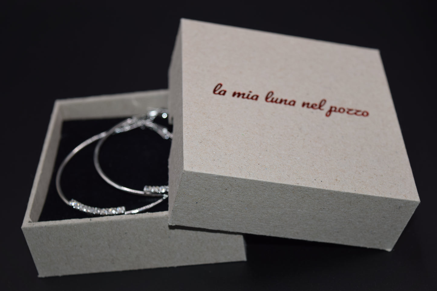 Orecchini Cerchio 60 mm, Orecchini Argento, Orecchini Brillanti Con 8 Zirconi Brillanti, Regalo Indimenticabile, Gioiello Prezioso.