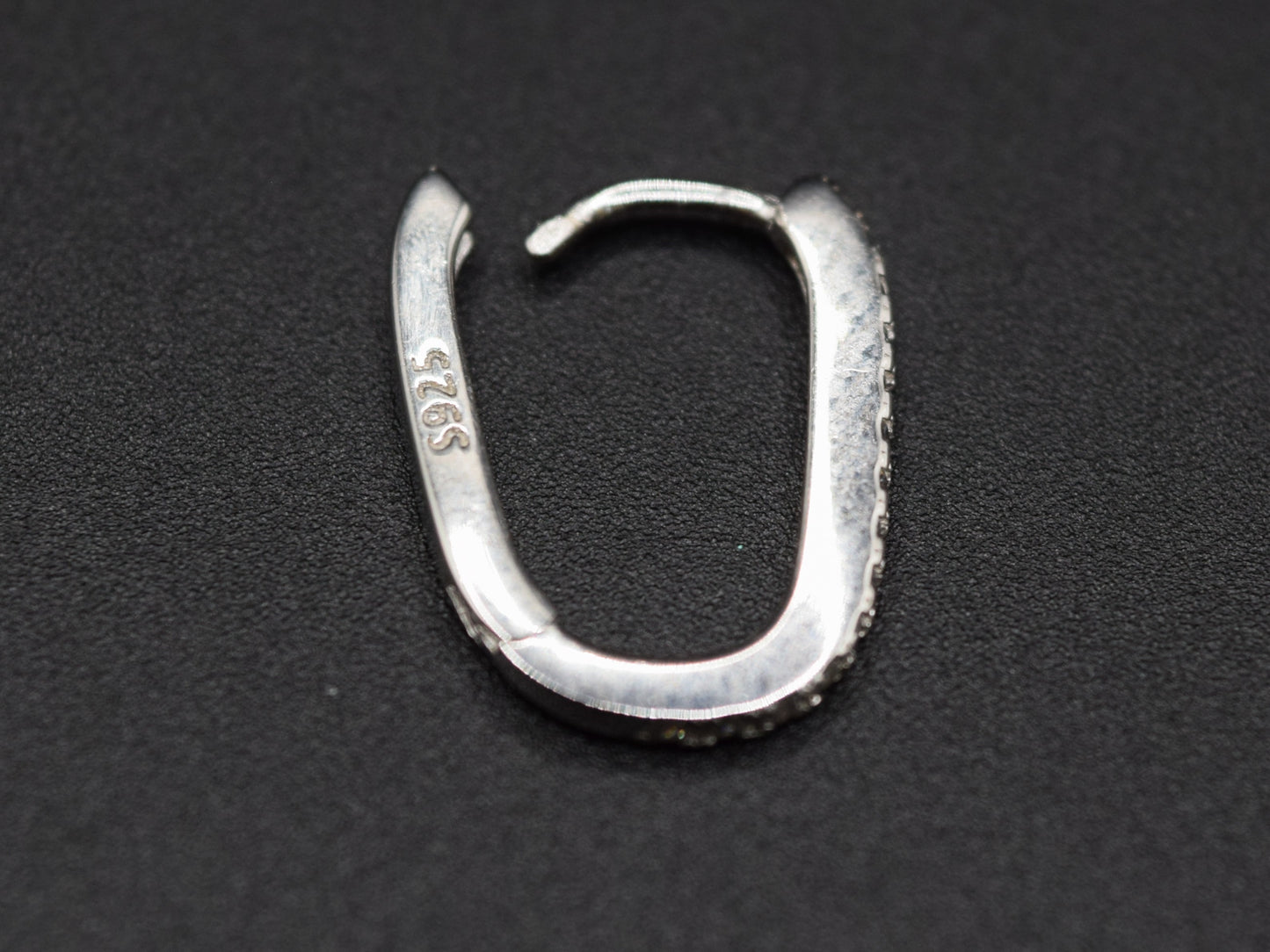 Orecchini Argento 925, Orecchini Cerchio, Orecchini Brillanti Con Pavè Di Strass, Regalo Indimenticabile, Gioiello Prezioso.