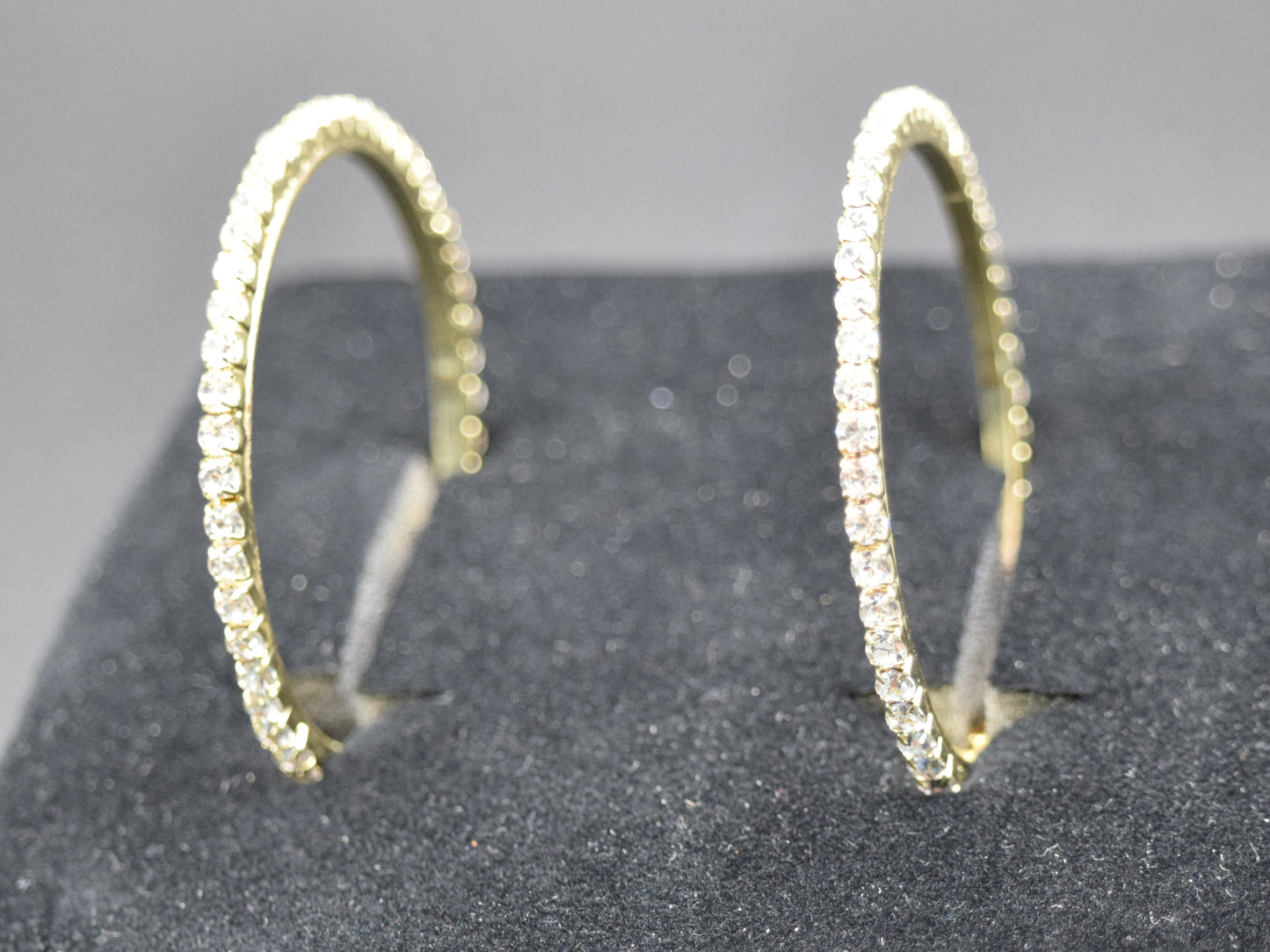 Orecchini Cerchio, Orecchini Oro, Orecchini Brillanti Ricoperti Di Strass, Regalo Indimenticabile, Gioiello Prezioso.