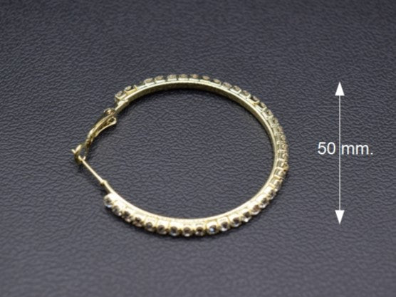 Orecchini Cerchio, Orecchini Oro, Orecchini Brillanti Ricoperti Di Strass, Regalo Indimenticabile, Gioiello Prezioso.