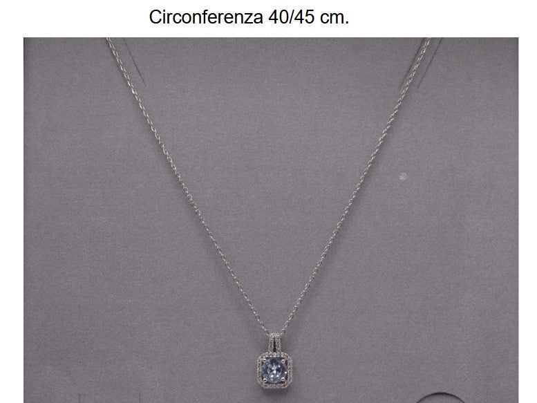 Collana Argento, Collana Punto Luce, Collana Con Strass Brillanti E Maxi Zircone : Punto Luce Ideale, Regalo Perfetto, Gioiello Senza Tempo.