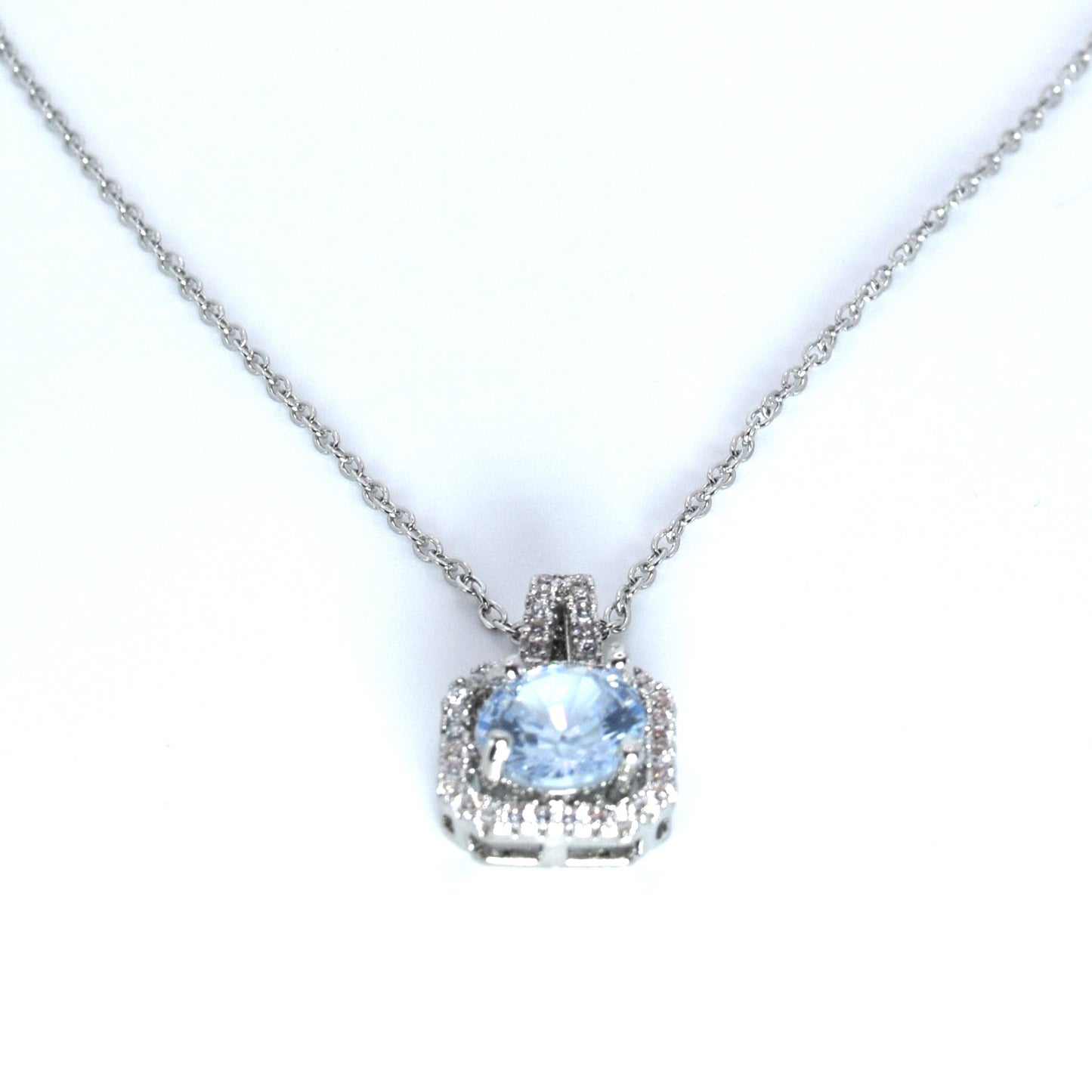 Collana Argento, Collana Punto Luce, Collana Con Strass Brillanti E Maxi Zircone : Punto Luce Ideale, Regalo Perfetto, Gioiello Senza Tempo.