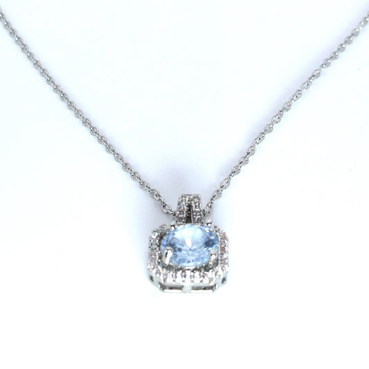Collana Argento, Collana Punto Luce, Collana Con Strass Brillanti E Maxi Zircone : Punto Luce Ideale, Regalo Perfetto, Gioiello Senza Tempo.